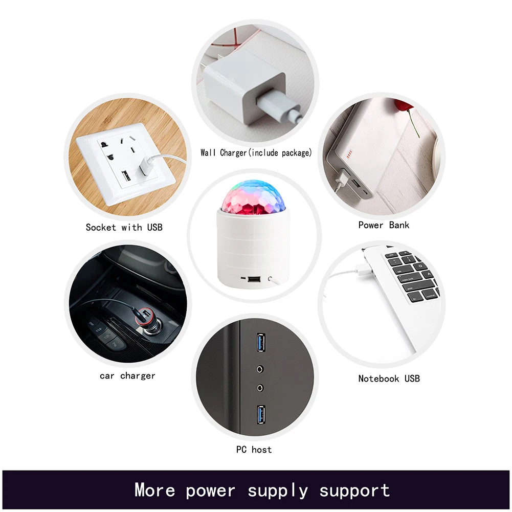 

6 Color LED Projector Light USB Bluetooth Music Player Night Lamp Party Laser Lamp Voice Remote Control Disco Stage Effect Light