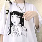 Футболка Mukai Hinata, летняя футболка с японским аниме принтом Hinata, свободная футболка с коротким рукавом, Женская трендовая уличная одежда в стиле Харадзюку