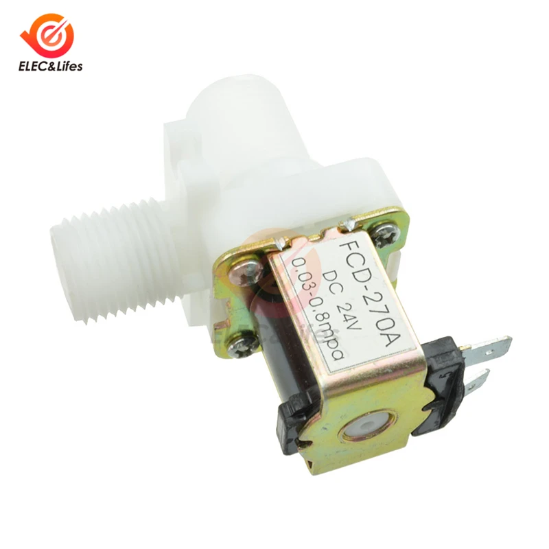 12V 24V G1/2 ''нормально закрытый электромагнитный клапан Магнитный воды воздухозаборник реле протока воды Управляющее давление переключатель