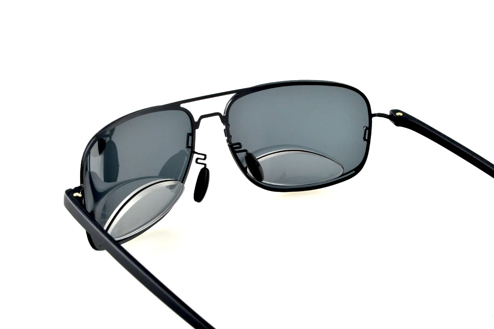 Оправа пилот линзами черного цвета вид фар ближнего и дальнего света