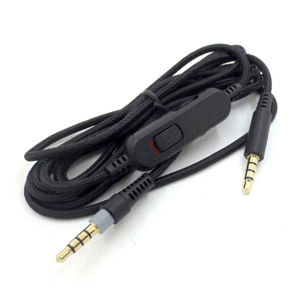 

Detachable Cord Audio Cable Removable Volume Control Black Inline Mute Replacement Parts Wire Aux 3.5mm Cloud