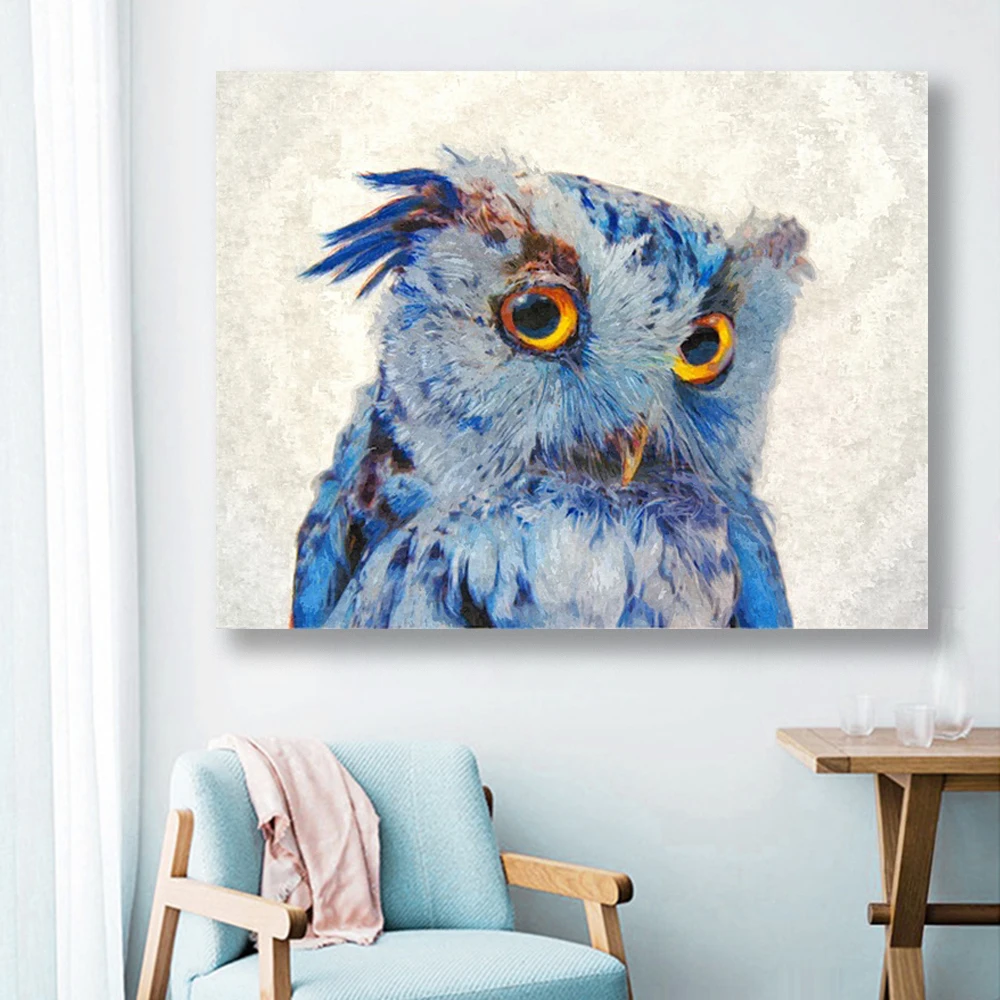 Laeacco картина с животным принтом совы холст скандинавские постеры и принты