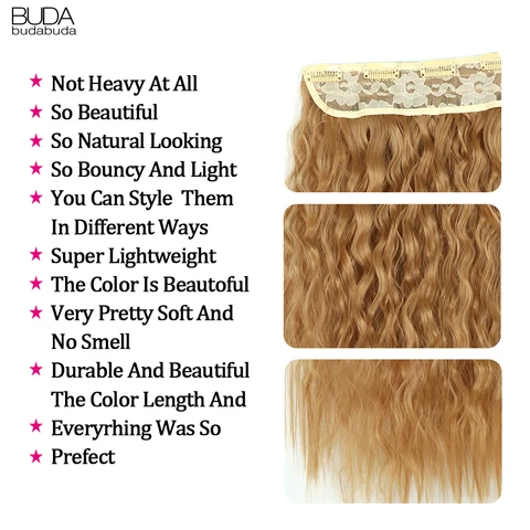 Синтетические вьющиеся волосы Budabudabuda 22 дюйма  светло-красные