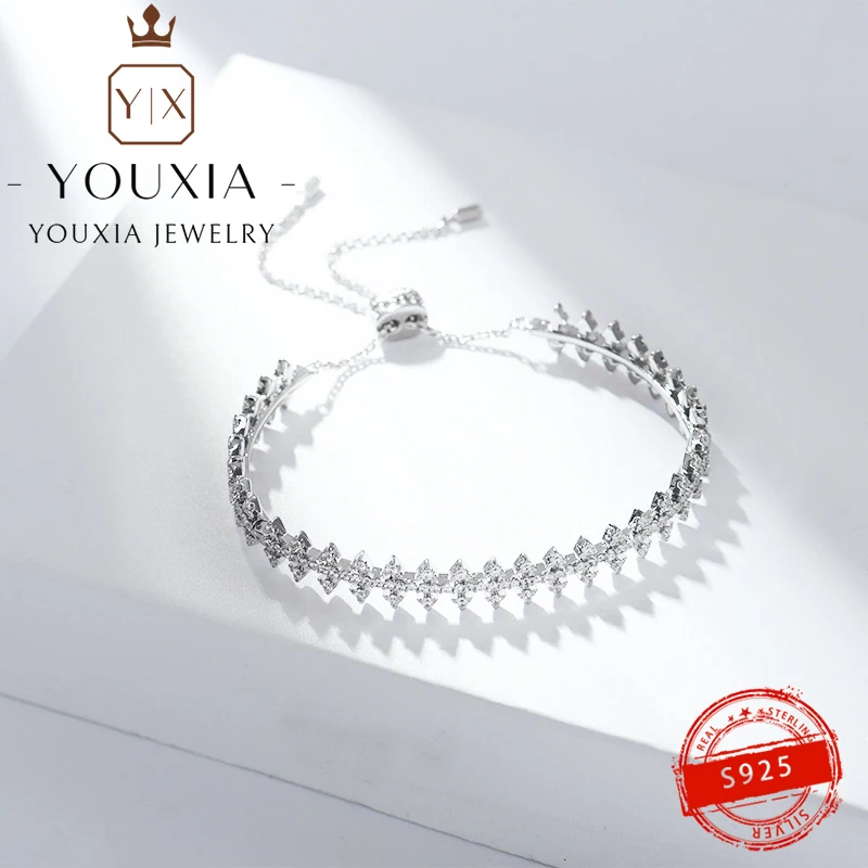 

A House 1:1 925 Sterling Silver Custom Multi-series Finger Men And Women Sterling Silver Bracelet Couple Gifts Luxury Jewelry