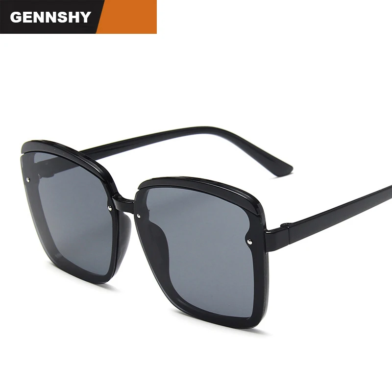 2020 модные квадратные солнцезащитные очки винтажные пластиковые с большой