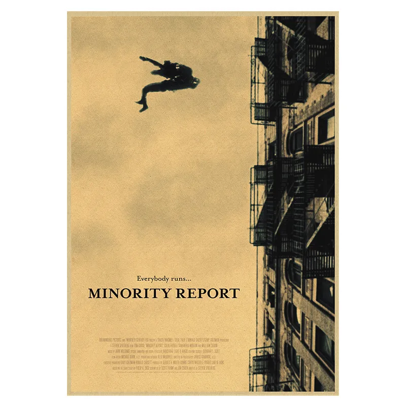 

Science Fiction Movie Future Report Poster Retro Kraft Paper Wall Art Home Decor Stickers Bar room Posters