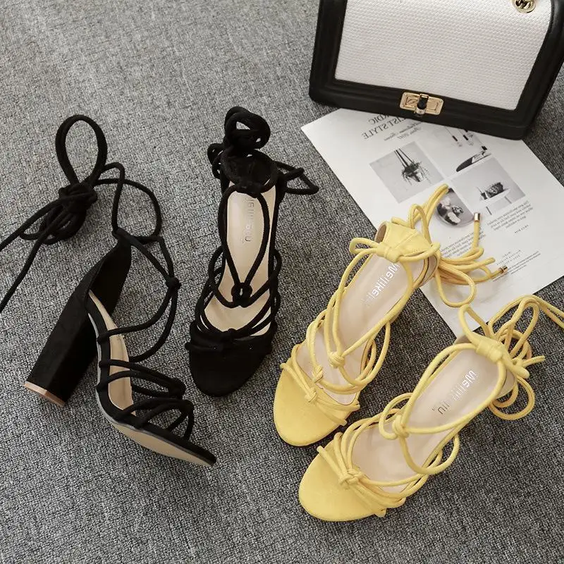 

Newin , the New Fan Flannelette Crosswalk Roman High Heel women summer boots