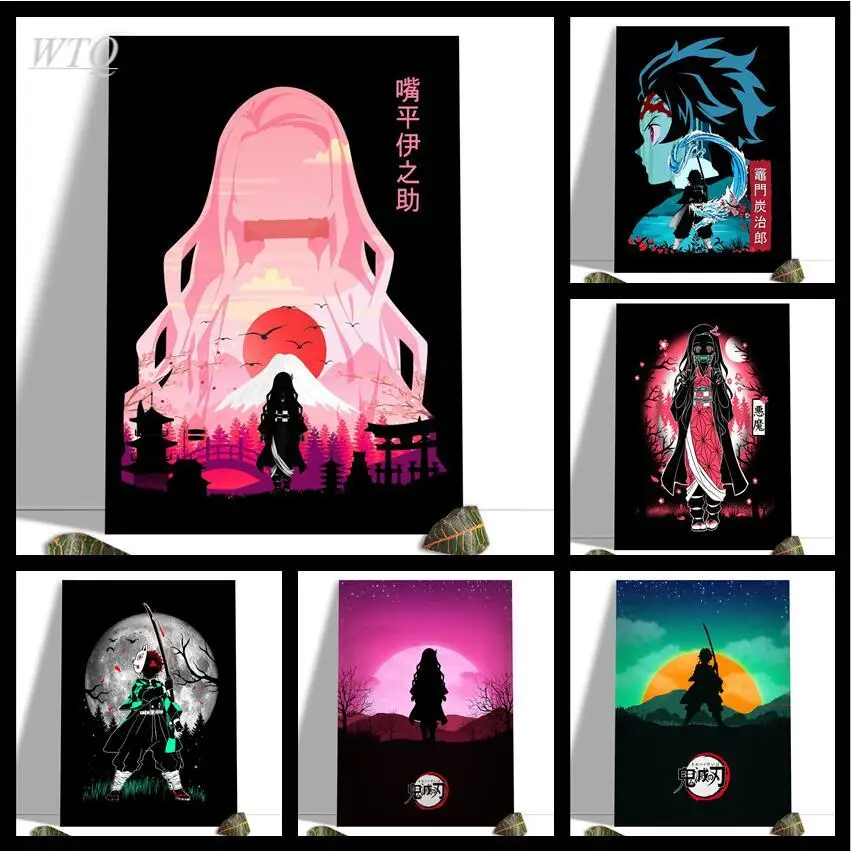 

Anime Posters Kamen Nidouzi /Kamado Tanjiro Demon Slayer Poster Canvas Painting Wall Decor Poster Wall Art Picture Home Decor