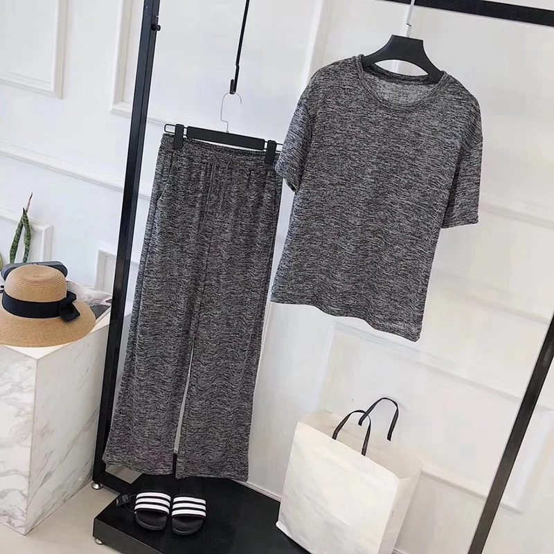 Casual Suit Ladies Cotton and Linen Sexy Pajamas T-Shirt Shirt Trousers Shorts 3 Pieces / Set of | Женская одежда