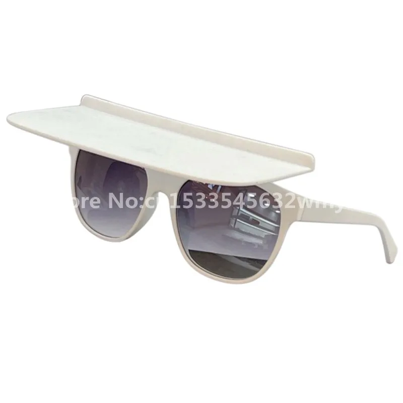 

2021 Fashion Shield Visor Flip Up Sunglasses Women Men Luxury Oversized Brand Design Round Sun Glasses Female with original box