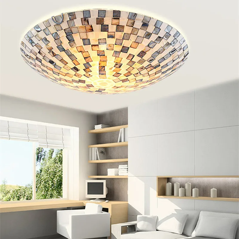 

Romantic Tiffany shell ceiling light special art lights decorative lightings