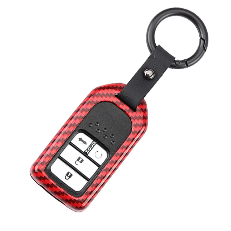 Углеродная полоса звезда цинковый сплав пульт дистанционного ключа чехол для Honda