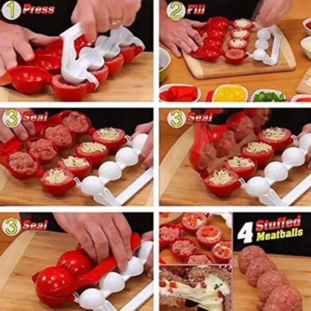 

Pro Maker Meatballs Maker Meat Household Plastic Meatball Maker Fish Balls Molds DIY Stuffed Meatballs Kitchen Cooking Tool