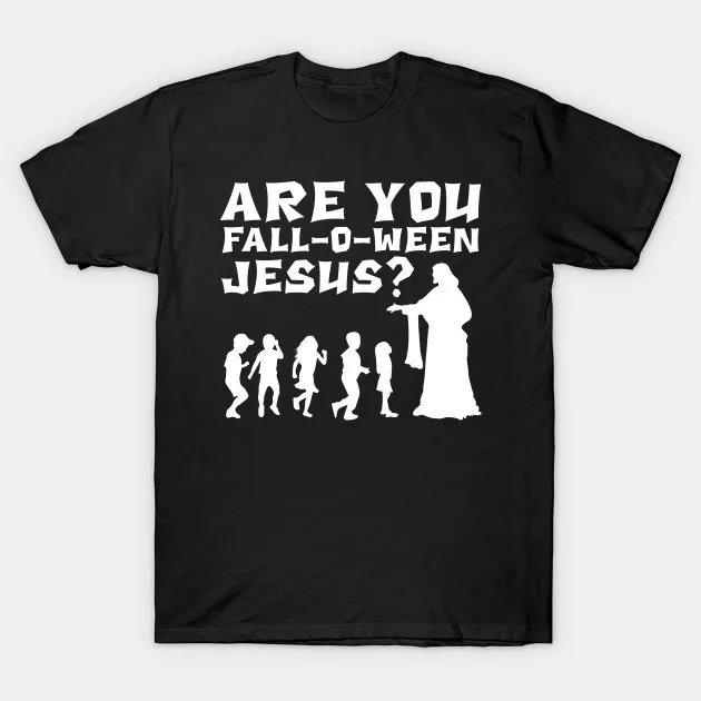 Мужская футболка на Хеллоуин забавная с Иисусом надписью &quotAre You Fall o