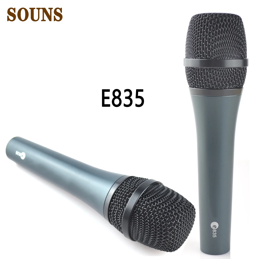 

Free Shipping Microphone E835 Wired dynamic Cardioid Professional Vocal Microphone e835 Studio Mic E845 E835 E828