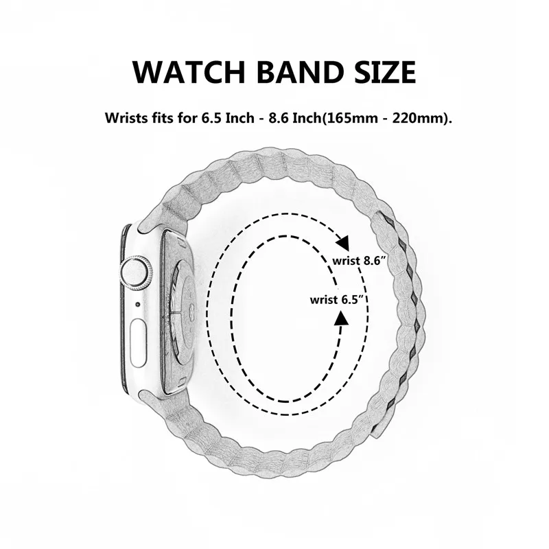 Double suction Leather loop strap watchband For iWatch 6/3/2/1 38mm 42mm Magnetic loop For Apple Watch band 40mm 44mm iWatch 4/5