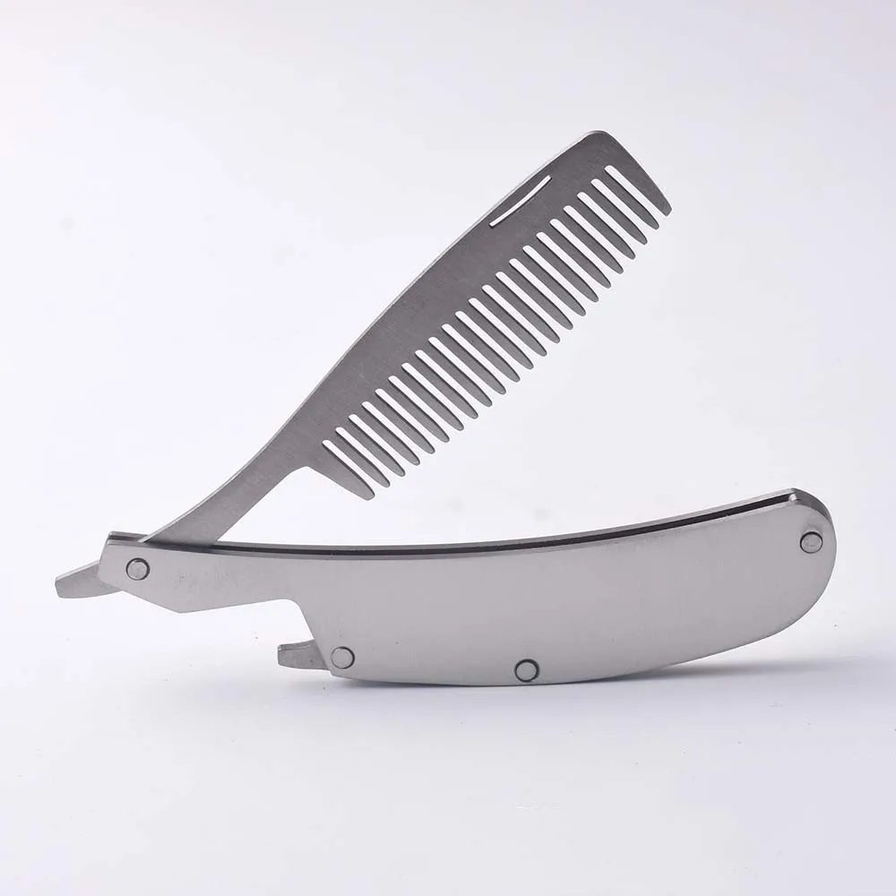 

Hot Foldable Comb Folding Pocket Clip Hair Moustache Beard Comb Fashion Men Women Handmade Massage Hair Brush