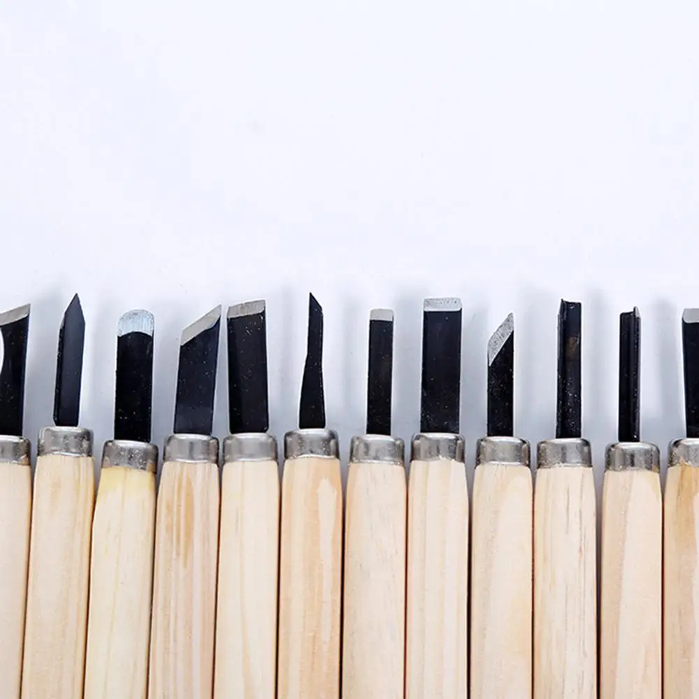 Ручное долото для резьбы по дереву 12 шт./компл.|Наборы ручных инструментов| |
