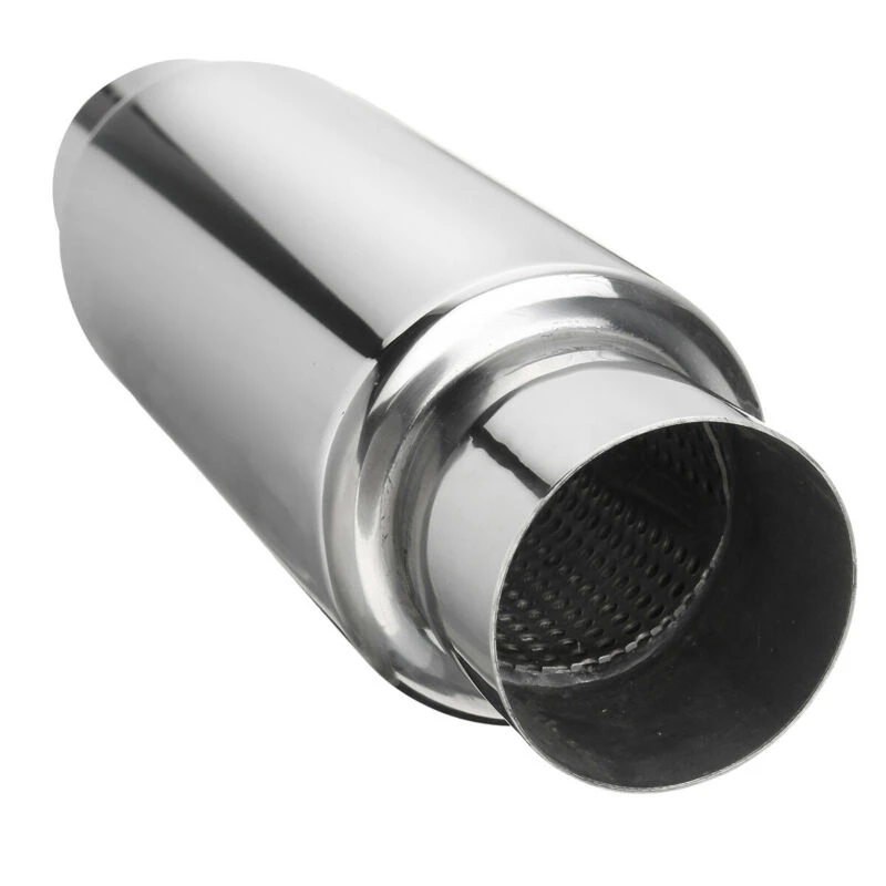 

Car Exhaust Muffler 2.5 Inch Inlet Stainless Steel Universal Resonator 12 Inch Long Performance Muffler