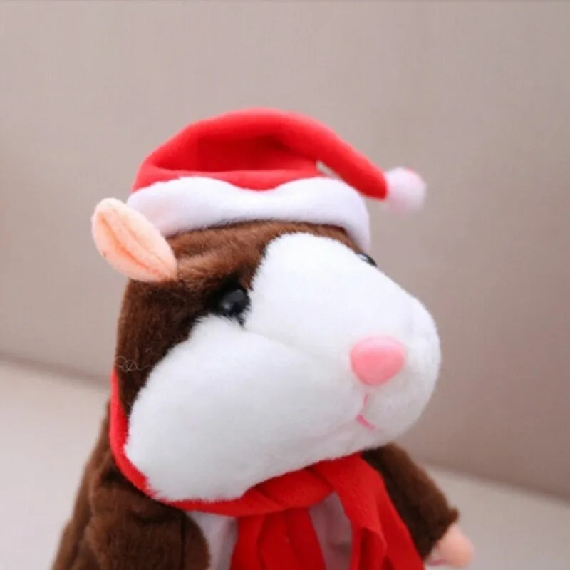 

Christmas Cheeky Hamster Talking Pet Soft Toy Cute Sound 2020 Xmas Kid Gift High Quality Hamster Villus