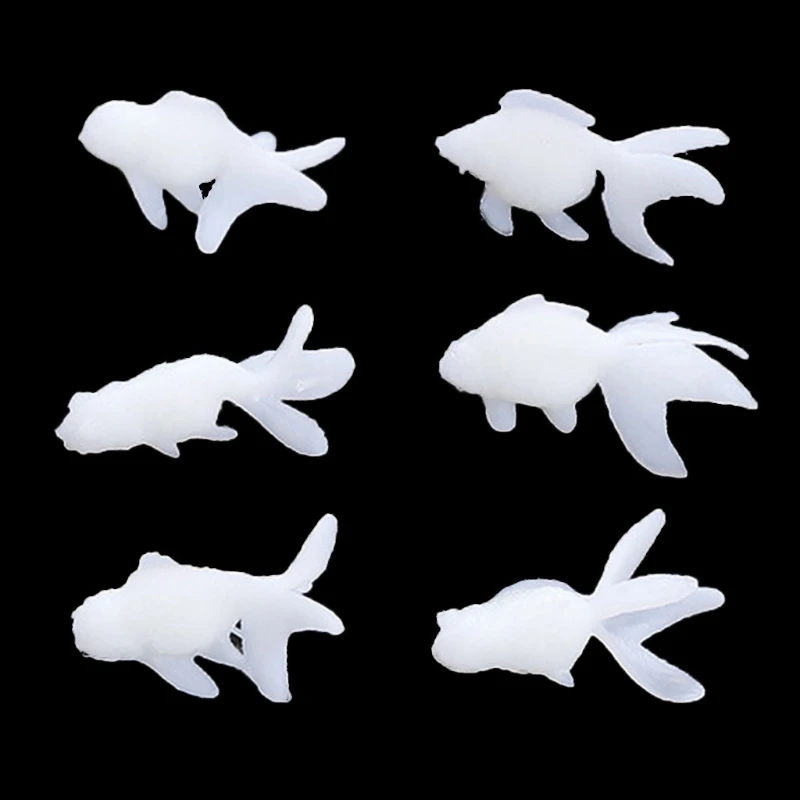 

6 Shapes DIY Silicone Mini Goldfish Modeling Cute Fish Resin Art Mold Fillers Fish Shape Jewelry Fillings Jewelry Making R9JE