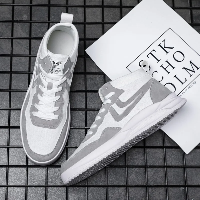 Leader Show Men's Fashion Casual Shoes High Top Sneaker 2019 Spring New Men Quality Non-slip Walking Shoe Zapatillas | Обувь