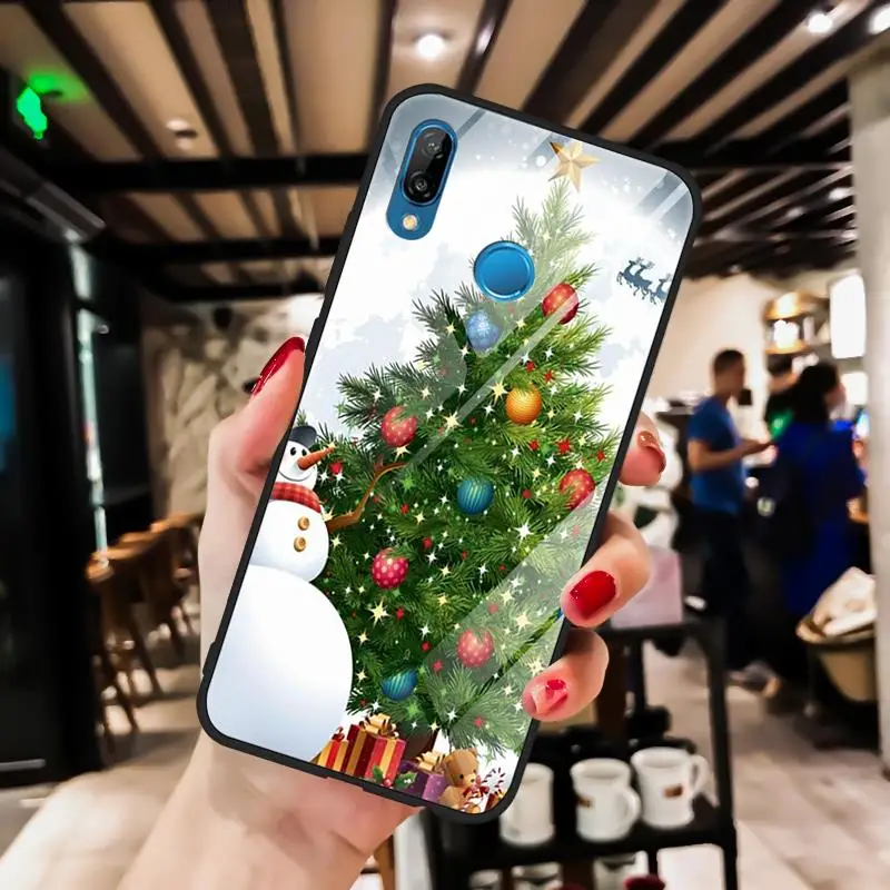 sdxrshu Счастливого Рождества модный Рождественский чехол с лосем для huawei P30 P20 Pro Lite P20 Lite mate 30 20X10 9 Pro Lite чехлы с закаленным стеклом - Цвет: sdxrshu