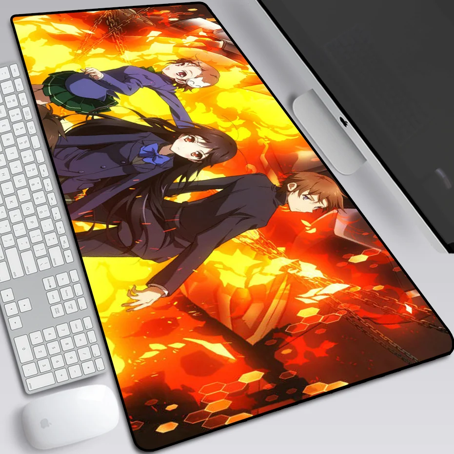 Большой коврик для мыши Accel World с аниме компьютерный геймерский закругленными