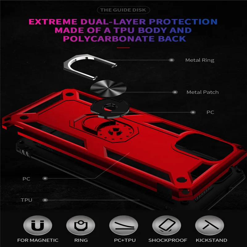 heavy duty armour car ring holder pc phone case for moto g power gplay gstylus e7power 2021 one 5g ace g10 g30 g100 bumper cover free global shipping