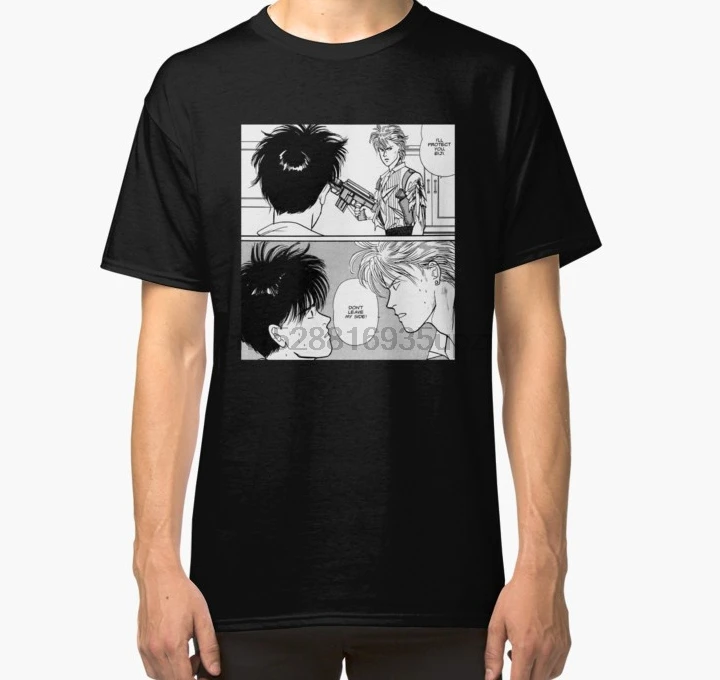 Мужская футболка банан рыба манга панель Классическая wo тройники топ|Мужские