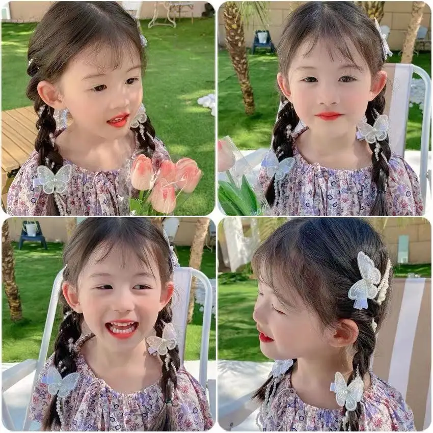 

Женская повязка для волос с жемчугом и бабочкой, 2021