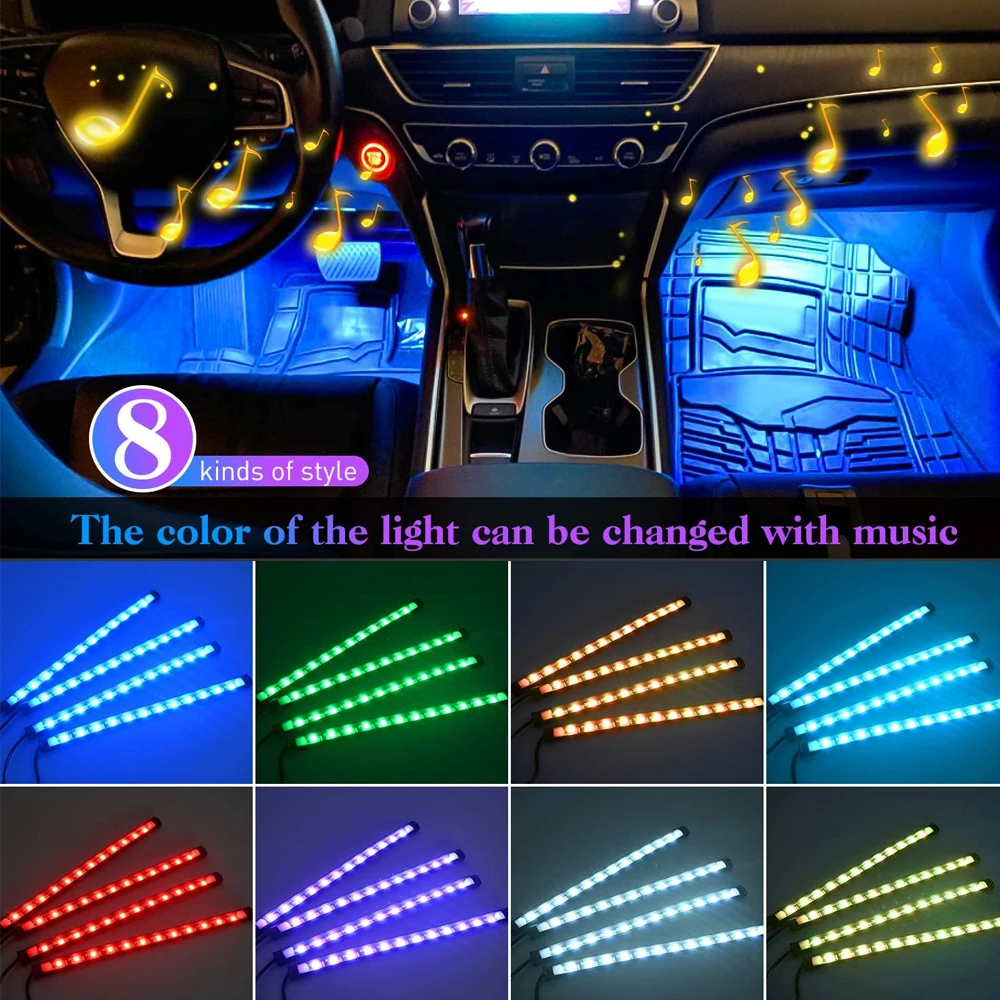 Торшер светодиодный RGB для управления звуком | Автомобили и мотоциклы