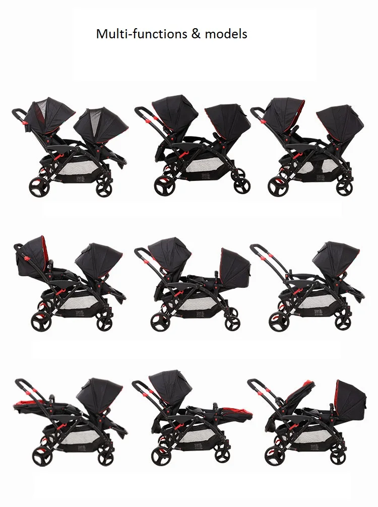 Motherknows оригинальная двухместная детская коляска для близнецов kinderwagen 2 в 1