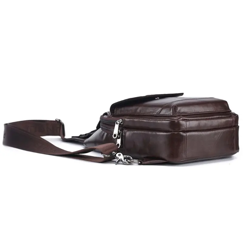 

Men's Chest Bag PU Leather Sling Shoulder Crossbody Bag for Travel Hiking 20CA