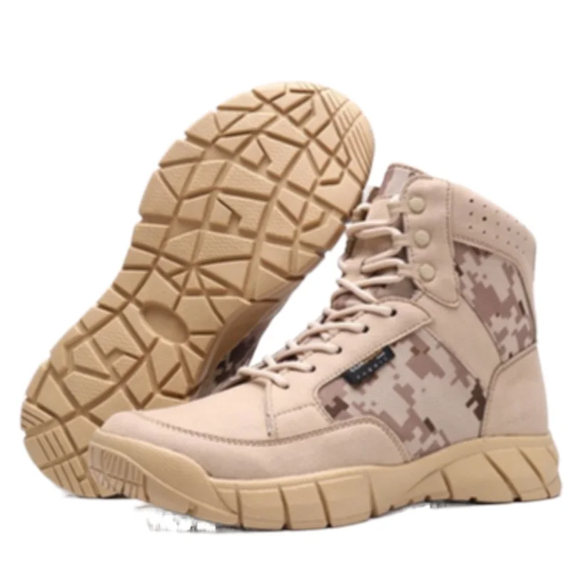 

Men Outdoor Military Tactical Combat Boots Breathable Oxford Wear Resistant Waterproof Boot Non-Slip Desert Climbing Sports Shoe