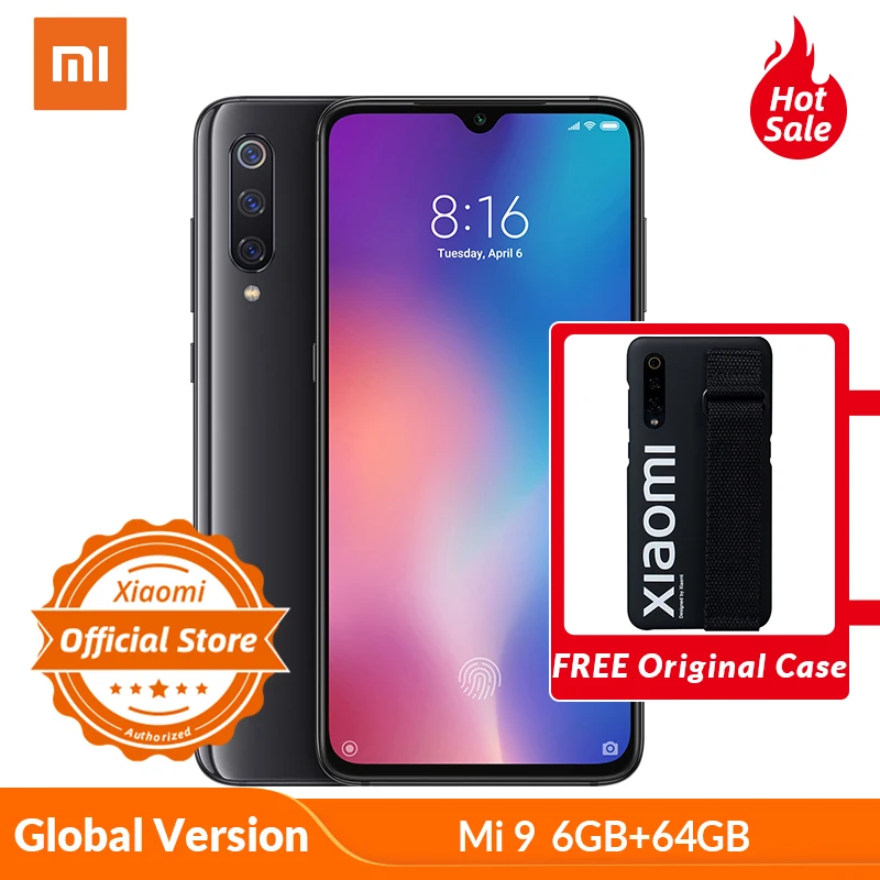 Глобальная версия Xiaomi mi 9 6GB 64GB 48MP Тройная камера Snapdragon 855 6 39 ''мобильный телефон