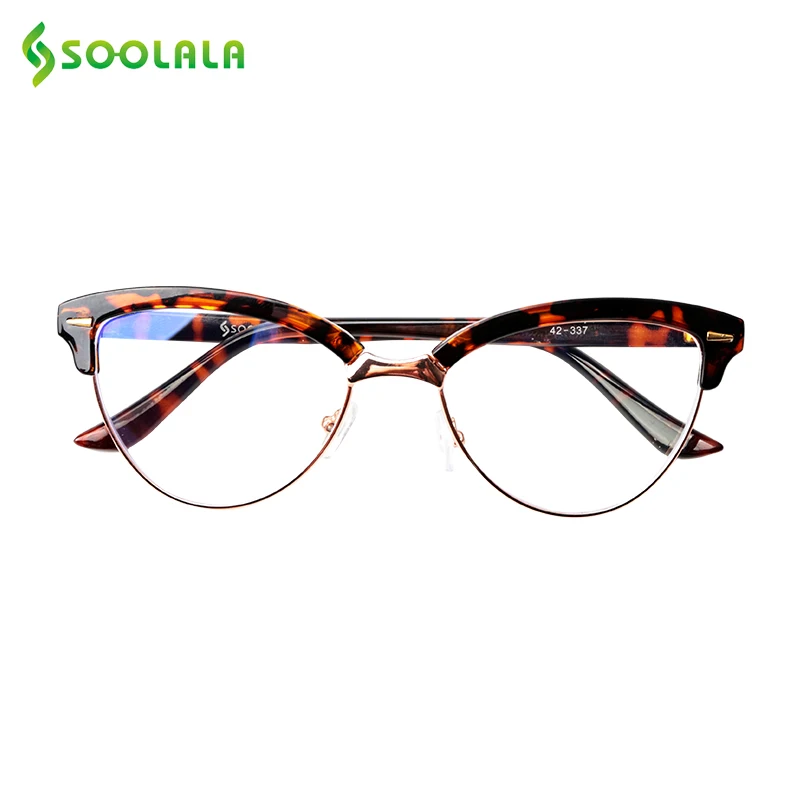 SOOLALA полуоправа анти синий светильник компьютерные очки женские антибликовые
