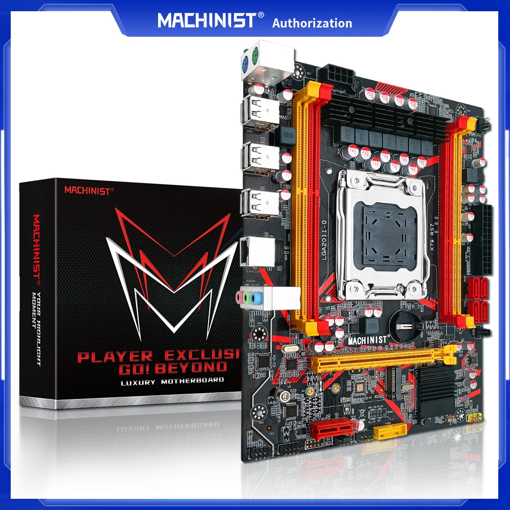 MACHINIST X79 материнская плата LGA 2011 ПОДДЕРЖКА Intel Xeon E5 V1 &amp V2 ЦПУ процессор DDR3 ECC