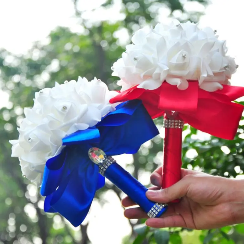 Свадебные розы в Корейском стиле искусственный букет невесты из пенополиэтилена