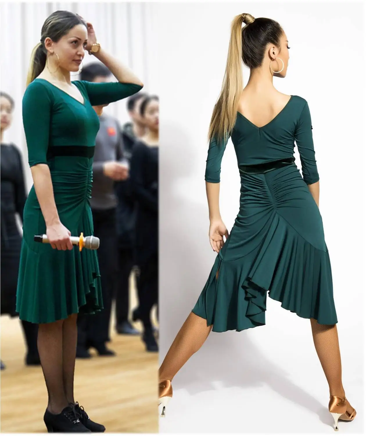 G3028 латинский бальный танец Профессиональный двусторонний носимый дизайн качели