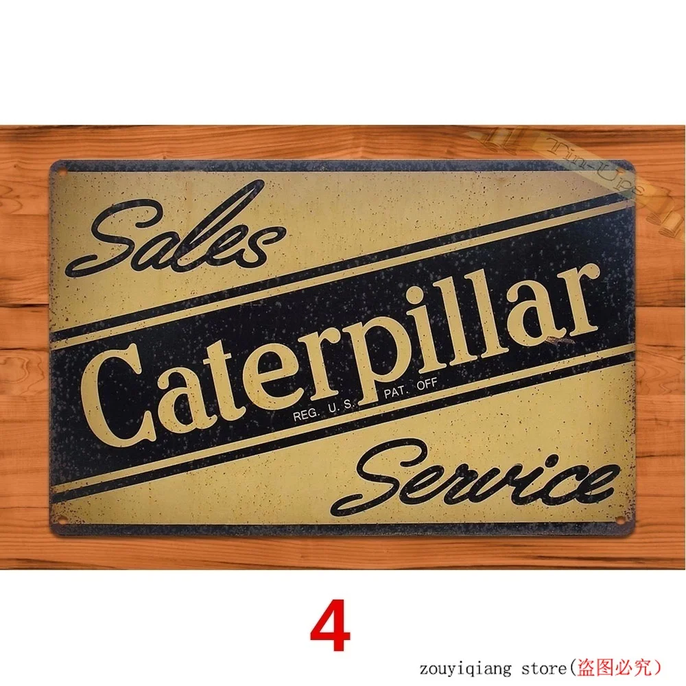Caterpillar CAT Excavator Digger Equipment Жестяная Табличка на гараж металлический плакат декор