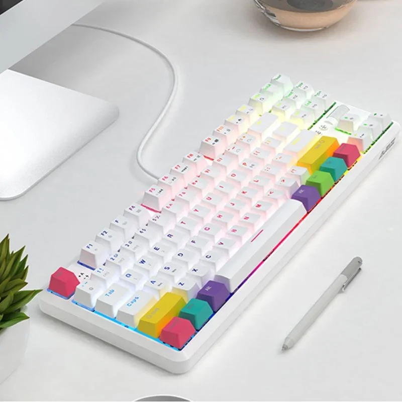 

Беспроводная Механическая Bluetooth клавиатура, 87 клавиш, для Ajazz K870T с RGB подсветкой, кабель Type C, батарея 2000 мАч, NKRO