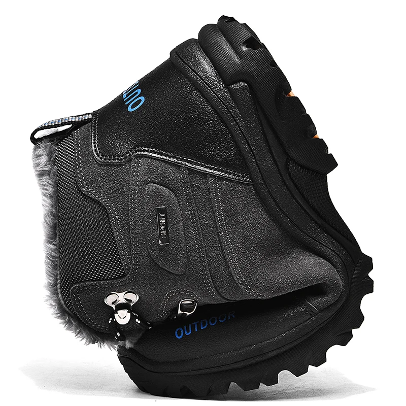 2020 новые зимние теплые мужские ботинки с высоким берцем на меху модные бархатные