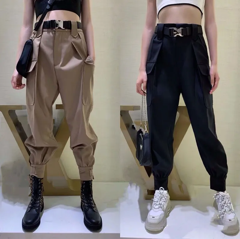 

Spring and Autumn Women's Leisure Harlan Pants Belt Luxury Jeans Trousers Harajuku Style Retro Outdoor.
