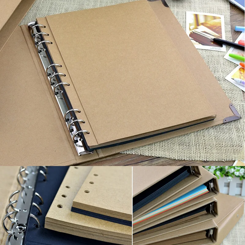 

30Pages Loose-leaf Photo Album Scarpbook Handmade/DIY Blank Album Photo Cover Wedding Self-Adhesive Paper Album For Photos Kraft