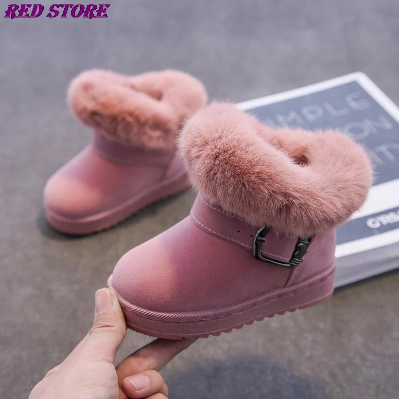

Teenage Boots Kids Snow Boots for Girls Boys Winter Martin Boots Baby Plush Winter Sport Shoes Children Warm Cotton Sneakers