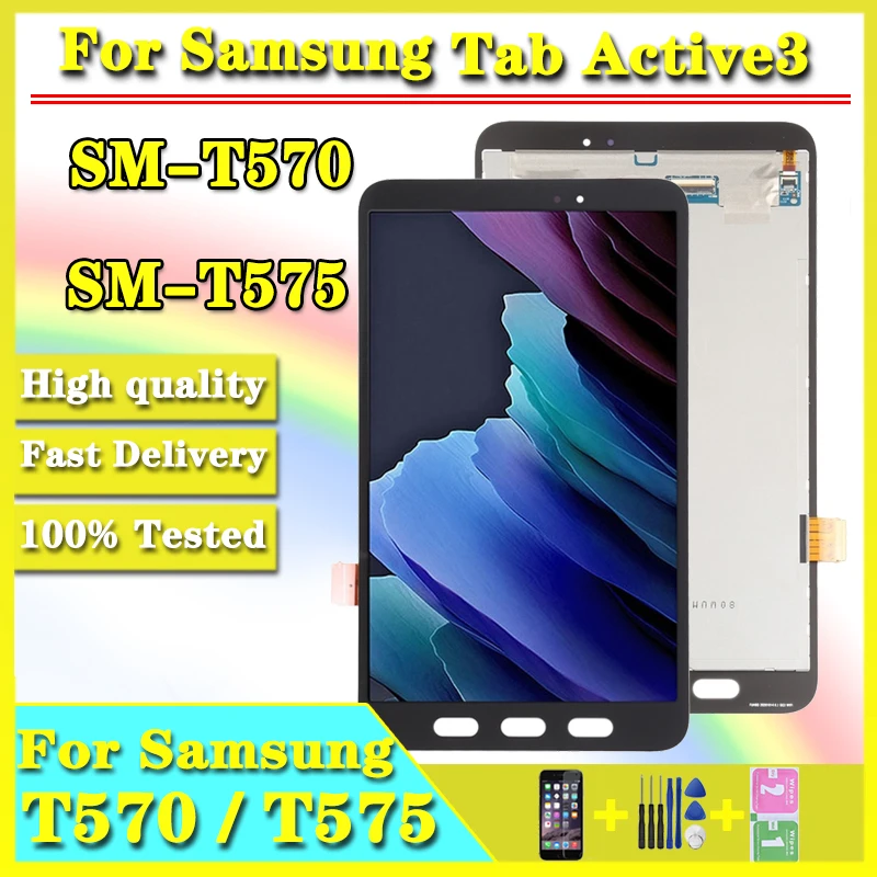 

Оригинальный ЖК-дисплей для Samsung Galaxy Tab Active 3 3-го поколения 2020 T570 T575, сенсорный экран, дигитайзер в сборе для Samsung T570 LCD
