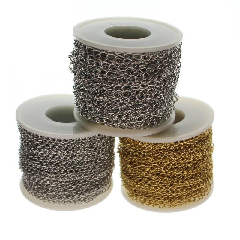 (Не выцветает) браслет из нержавеющей стали сварной удлинитель хвостовой цепи