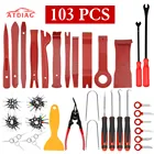Набор инструментов для снятия автомобильной обшивки 103 шт., монтажник для снятия аудио радиоприемника, набор инструментов для ремонта приборной панели