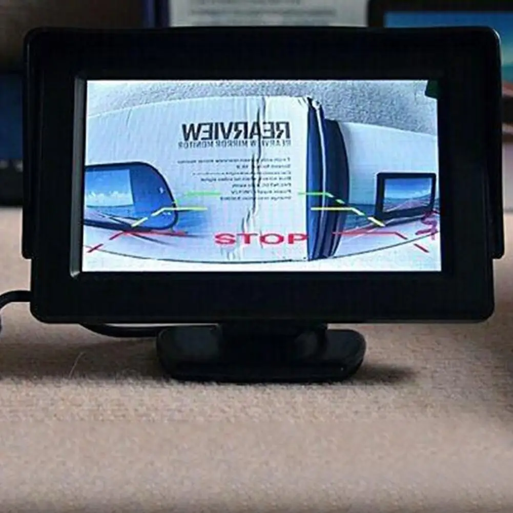 HiMISS 2 5-дюймовый HD-экран для зеркала заднего вида с кнопкой управления 2-полосный AV